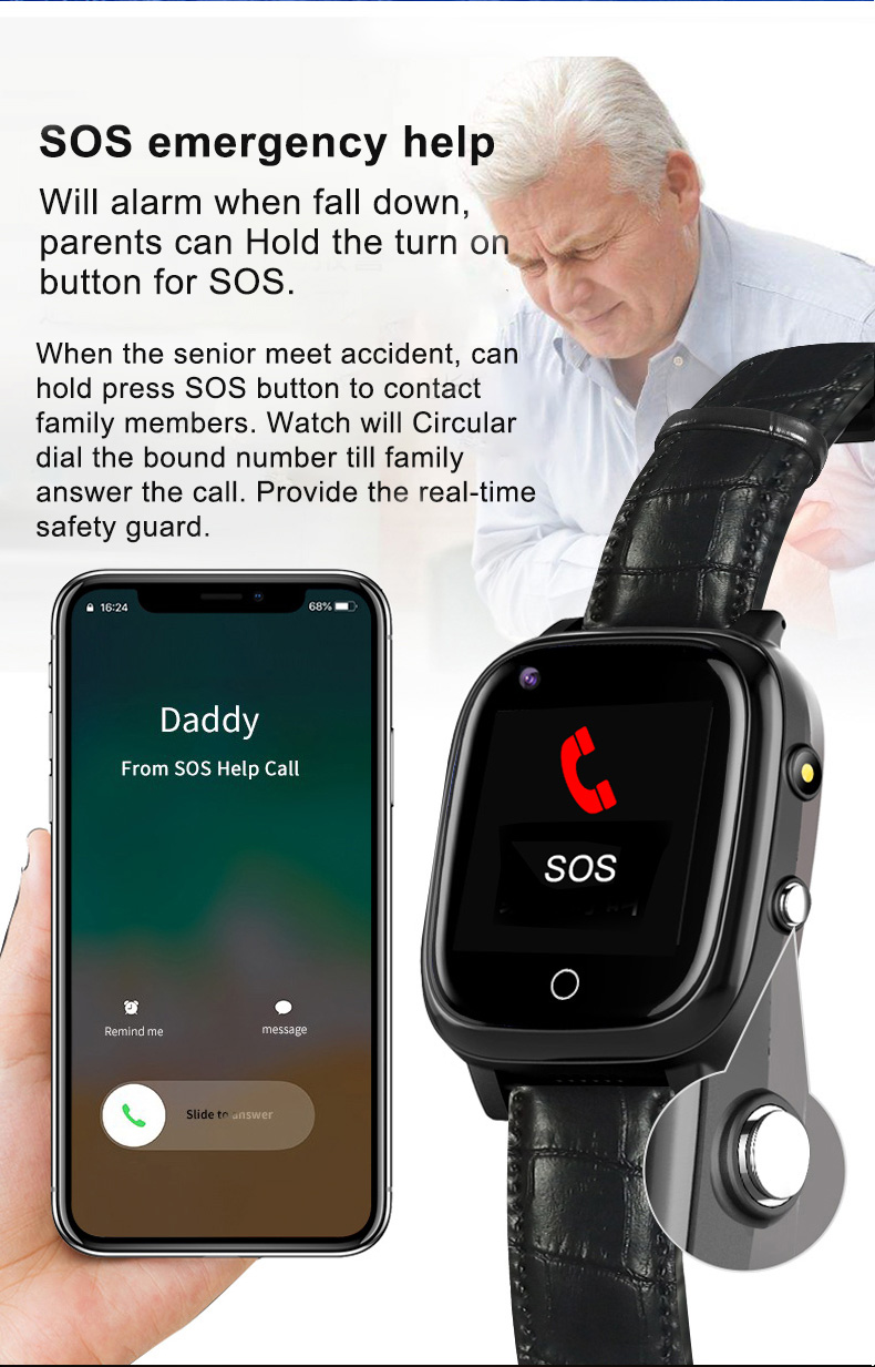Elderly Smart Watch For Old Pe - Fall Detection Watch review and price