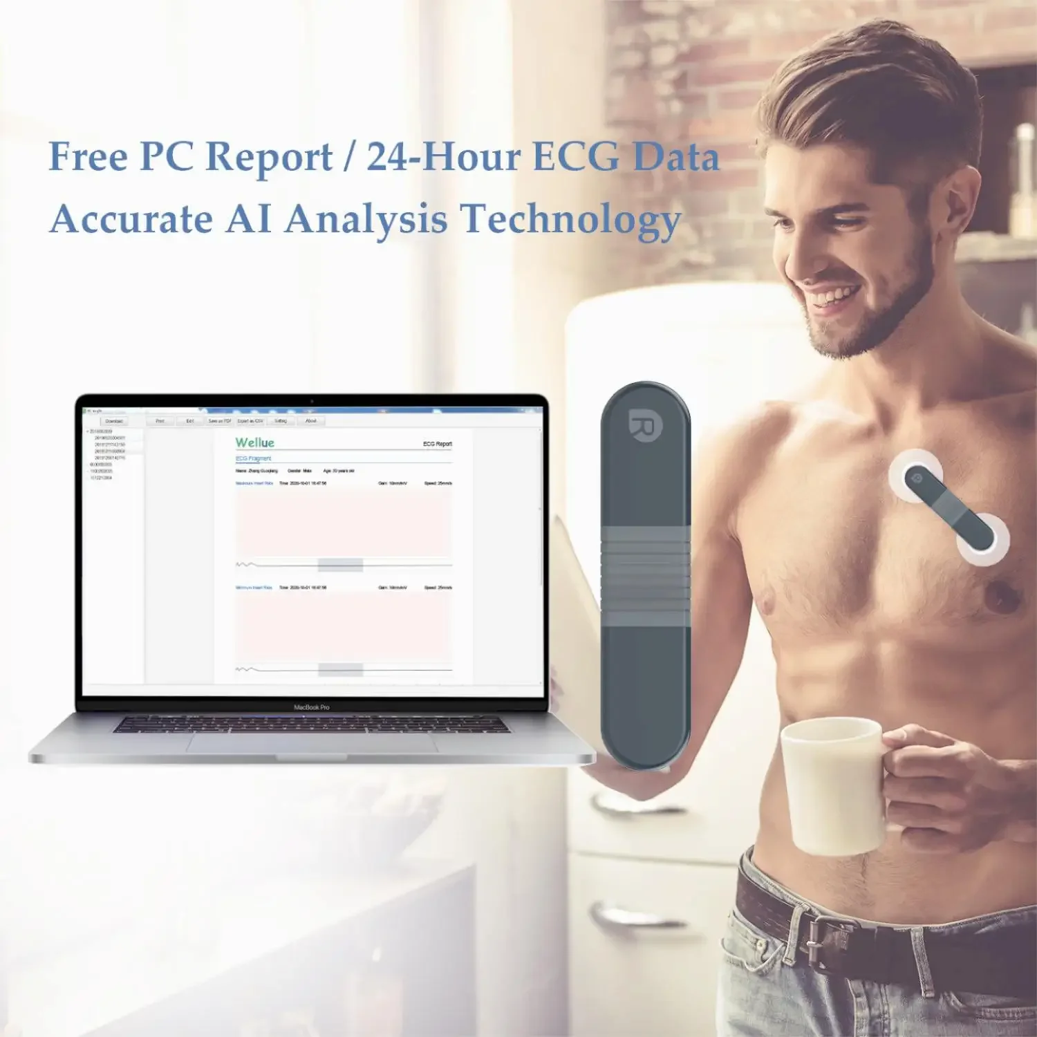 Wireless Bluetooth Dynamic Rec - Ecg Patch Monitor review and price